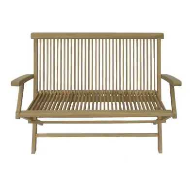 Artikelbild 1 des Artikels “Kalmar Teak Klappbank 120 cm – Gartenbank aus Upcycled Teak “